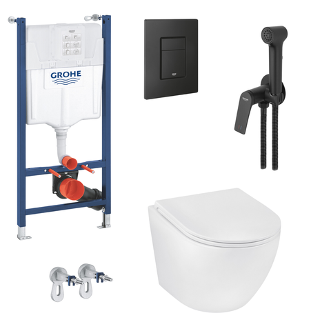 Комплект інсталяції GROHE Compact Hygiene Set 5-в-1 Black SL33469 фото