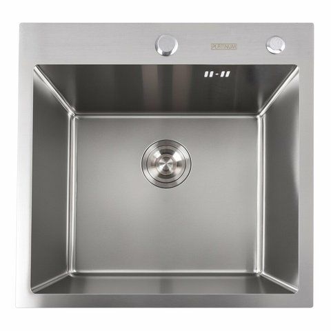 Кухонна мийка Platinum Handmade 500x500x220 (товщина 3,0/1,5 мм + дозатор в комплекті) 23566 фото