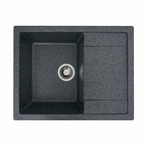 Гранітна мийка для кухні Platinum 6550 INTENSO матова Графіт 3470 фото
