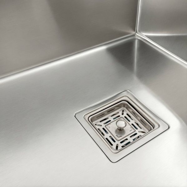 Кухонная мойка Platinum Handmade нержавейка 78*50 L (одно отверстие, квадратный сифон, 3,0/1,0 мм) 37682 фото