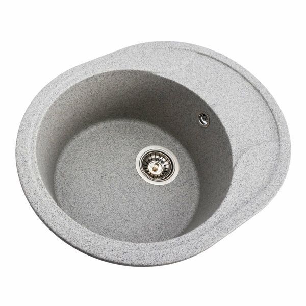 Гранитная мойка для кухни Platinum 5847 ONYX матовая (серая) 38972 фото