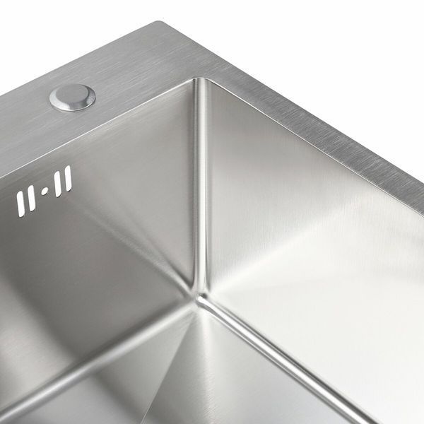 Кухонна мийка Platinum Handmade 500x500x220 (товщина 3,0/1,5 мм + дозатор в комплекті) 23566 фото
