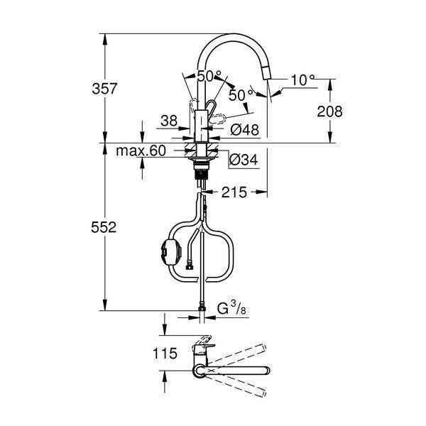 Смеситель для кухни Grohe Start Flow 30569000 CV034815 фото