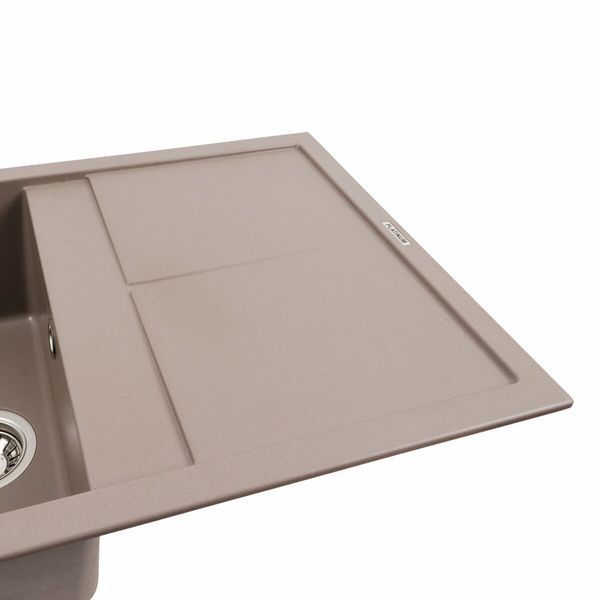 Гранітна мийка для кухні Platinum 7950 Selena матова Дюна 41040 фото