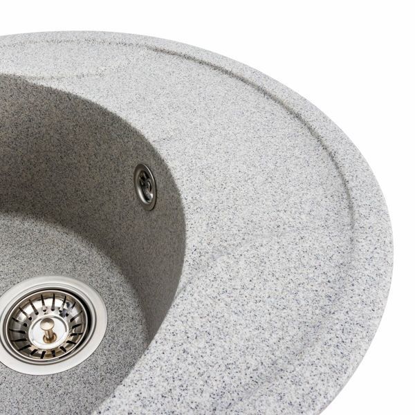 Гранитная мойка для кухни Platinum 5847 ONYX матовая (серая) 38972 фото
