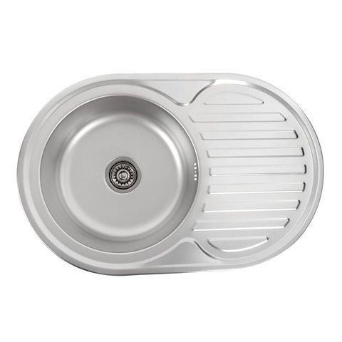 Кухонна мийка з нержавіючої сталі Platinum 7750 САТИН (0,8/180 мм) 11727 фото