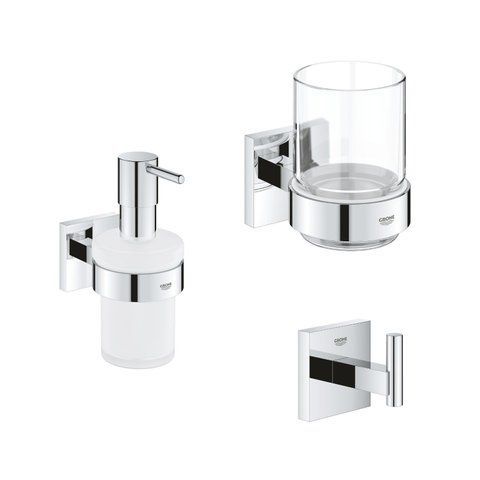 Набір аксесуарів для ванної кімнати Grohe QuickFix Start Cube 3 в 1 BF40961SC CV036653 фото