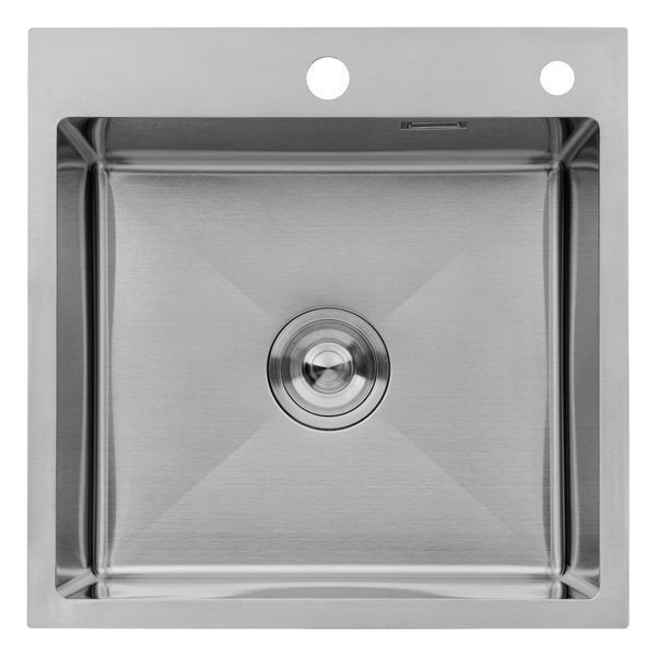 Комплект кухонной мойки Kroner KRP Geb&uuml;rstet 50х50HM ST16 WHI SL43135 фото