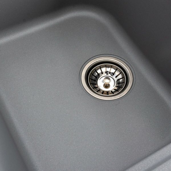 Гранитная мойка для кухни Platinum 7950 Equatoria матовый Серый металлик 36403 фото