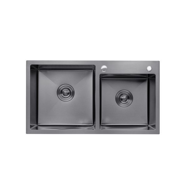 Комплект кухонної мийки KRP PVD03917 Schwarze - 7843ZHM PVD ST041322 фото