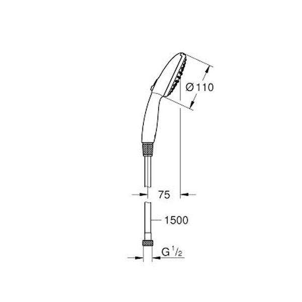 Душевой набор Grohe QuickFix Vitalio Start 110 26972001 CV036658 фото