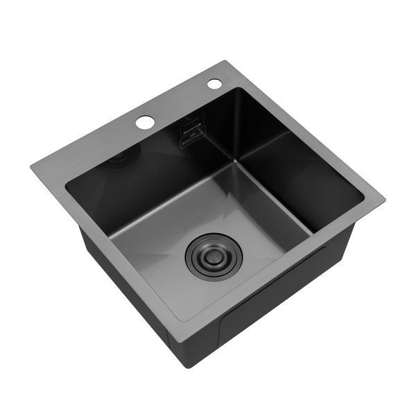 Кухонная мойка Kroner KRP Schwarze - 4545HM PVD (3.0/1.0 мм) CV033856 фото