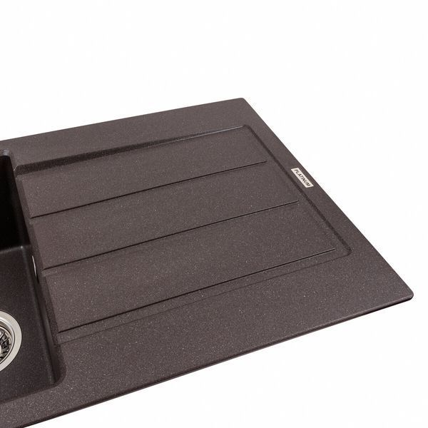 Гранітна мийка для кухні Platinum 7843 SOLID матовий Гренадін 42238 фото