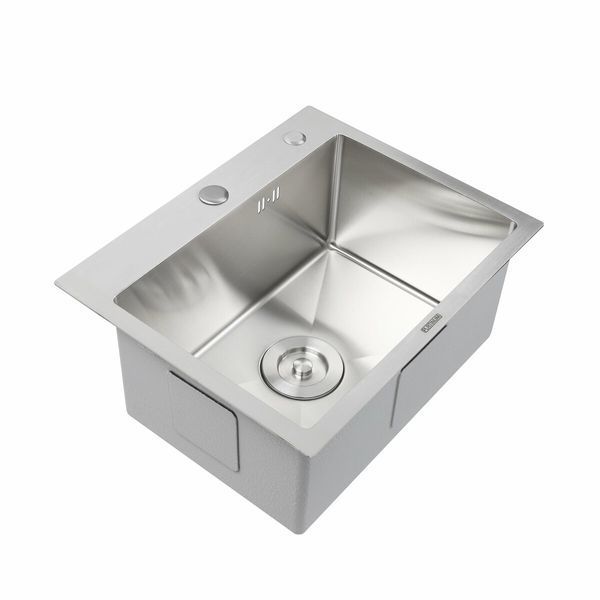 КУХОННАЯ МОЙКА PLATINUM HANDMADE Н 500Х400Х230 (С КРЕПЛЕНИЕМ) 33666 фото