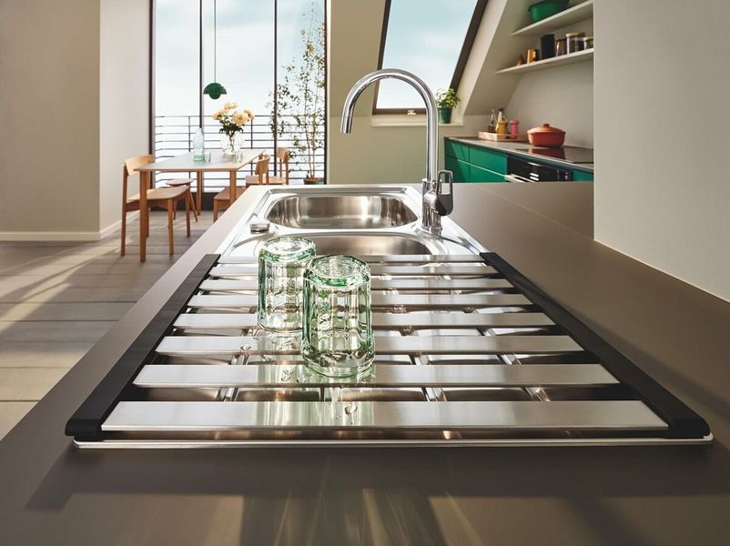 Комплект кухонної мийки Platinum Handmade 40*50 PVD pl23799 фото