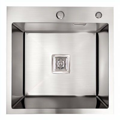 Мийка Platinum Handmade HSBB 500x500x220 нержавійка (квадратний сифон,3.0/1.0) 37644 фото