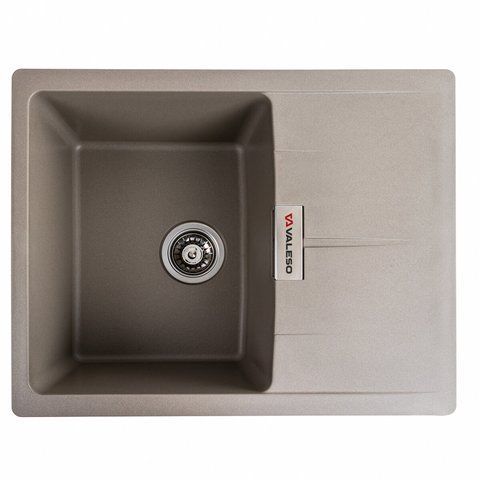 Гранітна мийка для кухні VALESO ZIRKONE 6250 матова Титан 49038 фото