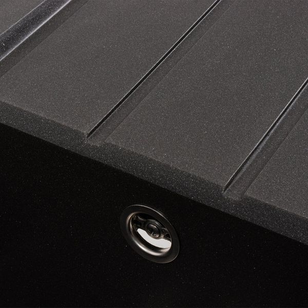 Гранітна мийка для кухні Platinum 7843 SOLID матовий Моріон 42243 фото