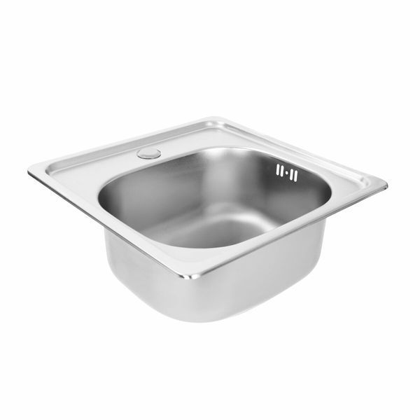 Кухонна мийка з нержавіючої сталі Platinum САТИН 3838 (0,6/160 мм) 11616 фото
