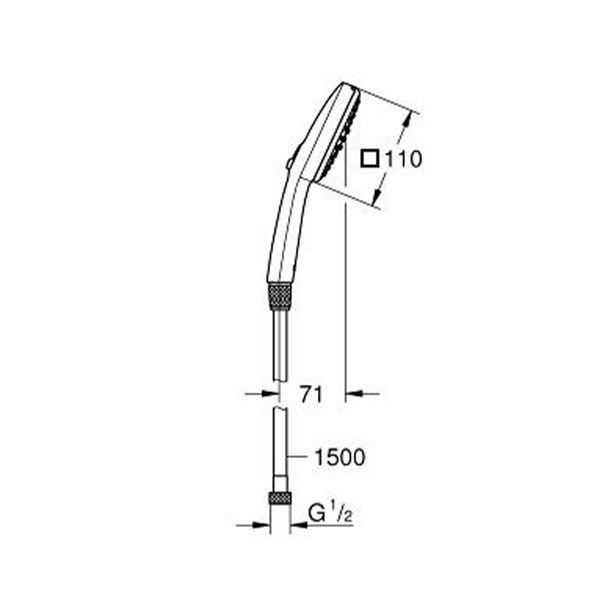 Душовий набір Grohe QuickFix Vitalio Comfort 110 26973001 CV036660 фото