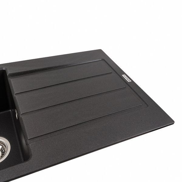 Гранітна мийка для кухні Platinum 7843 SOLID матовий Моріон 42243 фото