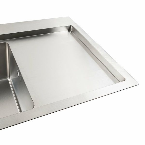 Кухонна мийка нержавійка 78*43 L Platinum Handmade (два отвори, круглий сифон 3,0/0,8) 42232 фото