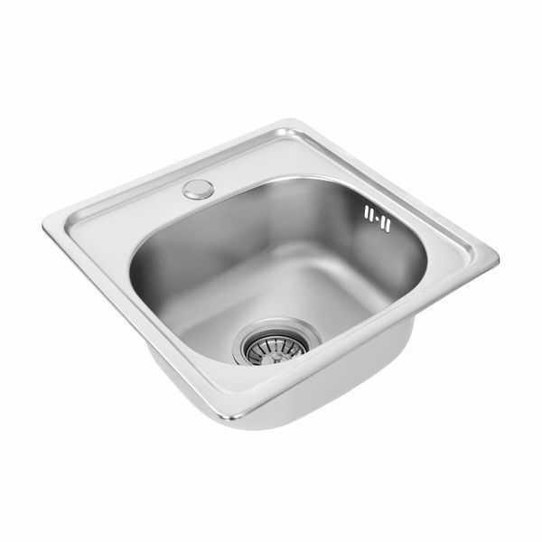 Кухонна мийка з нержавіючої сталі Platinum САТИН 3838 (0,6/160 мм) 11616 фото