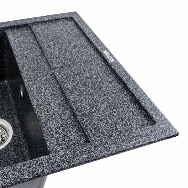Гранитная мойка для кухни Platinum 6550 LOTOS матовый. 41447 фото