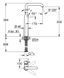 Змішувач для умивальника Essence New (32901001), Grohe 32901001/24170001 фото 3