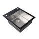 Кухонна мийка Platinum Handmade BLACK GLASS 600x510x200 23641 фото 3