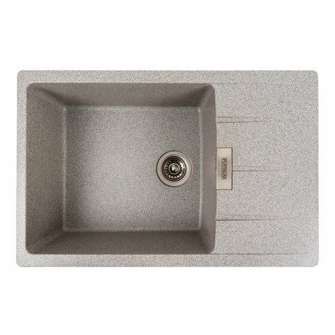 Гранітна мийка для кухні Platinum 7850 ROMA матова (сіра) 38757 фото