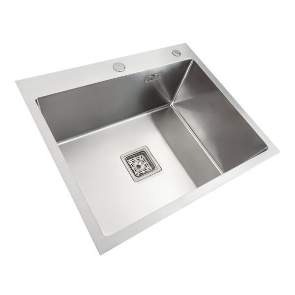Кухонна мийка Platinum Handmade 60*50 (600x500x230 мм) HSB нержавійка 37669 фото