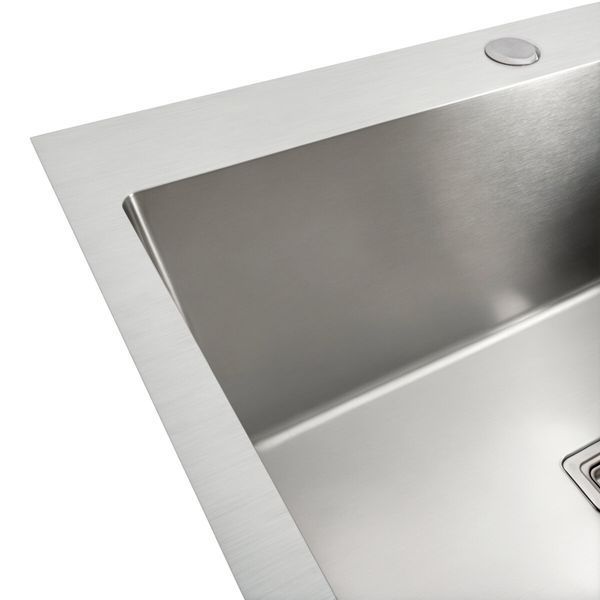 Кухонна мийка Platinum Handmade 60*50 (600x500x230 мм) HSB нержавійка 37669 фото