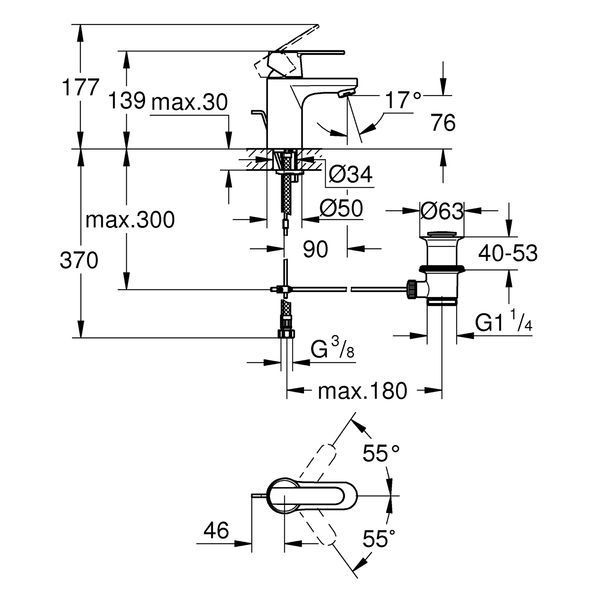 Змішувач для раковини Grohe QuickFix Get S-Size 32883000 CV030573 фото