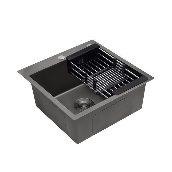 Комплект кухонної мийки KRP Schwarze - 5050HM PVD Ersel ST92467 фото