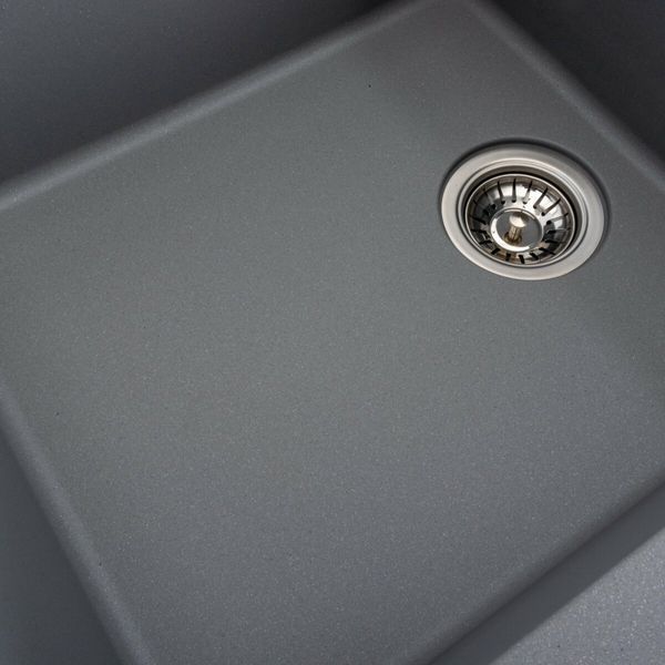 Гранітна мийка для кухні Platinum 7850 ROMA матова Сірий металік 38758 фото