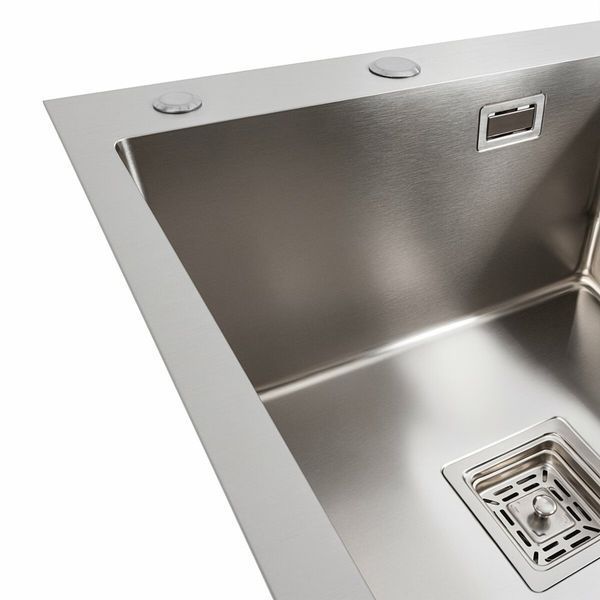 Мойка нержавейка Platinum Handmade 78*50B L (два отверстия, квадратный сифон 3.0/1.0) 37684 фото