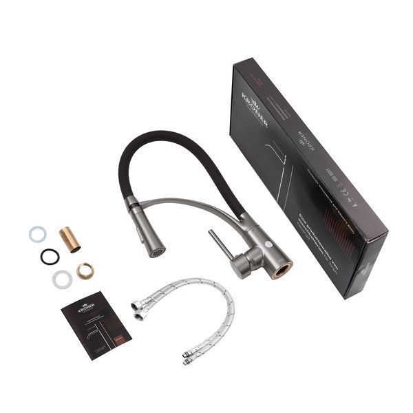 Комплект кухонної мийки KRP Schwarze - 5050HM PVD Ersel ST92467 фото