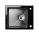 Кухонная мойка Platinum Handmade PVD BLACK GLASS 600х510х200 мм 23643 фото 1
