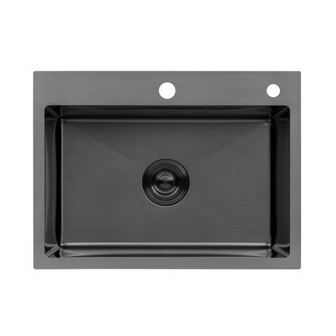 Кухонна мийка Kroner KRP Schwarze - 5843HM PVD (3.0/1.0 мм) CV022794 фото