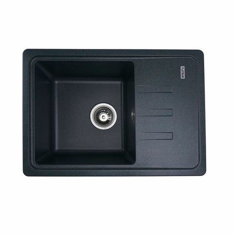 Гранитная мойка для кухни Platinum 6243 LIANA матовая Антрацит 3855 фото