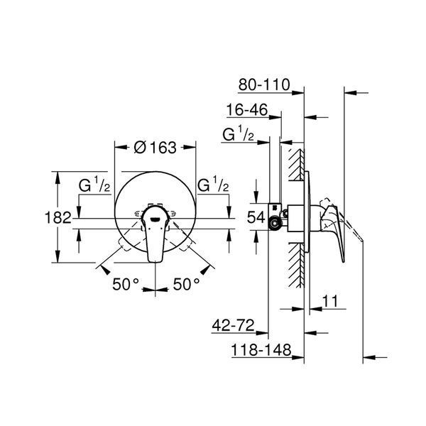 Смеситель скрытого монтажа для душа Grohe Start Flow 29116000 CV036279 фото