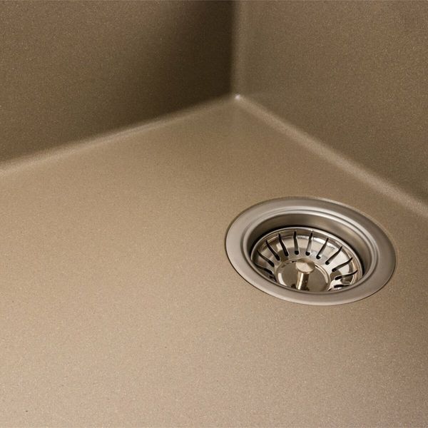 Гранітна мийка для кухні Platinum DIAMOND 8650 матова Титан 49259 фото