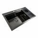 Комплект кухонной мойки 780x460x210 PVD Platinum со смесителем водопад pl42238 фото 11