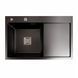 Кухонная мойка Platinum Handmade 78*50В L PVD черная, (толщина 3.0/1.0 мм) 37686 фото 1