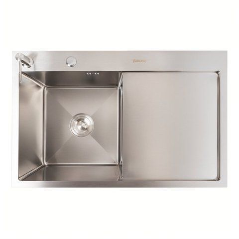 Кухонна мийка CM 78*50 L нержавійка VALESO Handmade (круглий сифон 3,0/0,8) 45903 фото