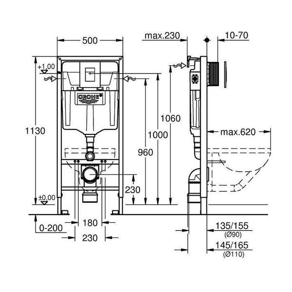 Інсталяція для унітаза Grohe Rapid SL 3 в 1 38772001 CV031755 фото