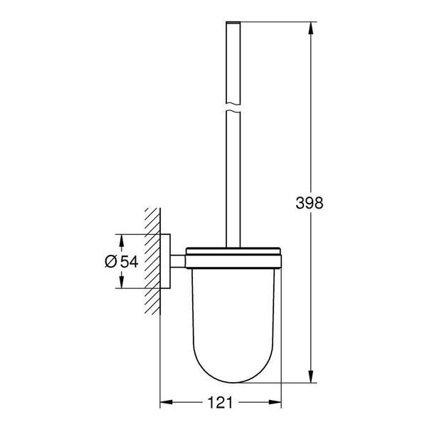 Йоржик для унітаза настінний Grohe QuickFix Start 41185000 CV031770 фото