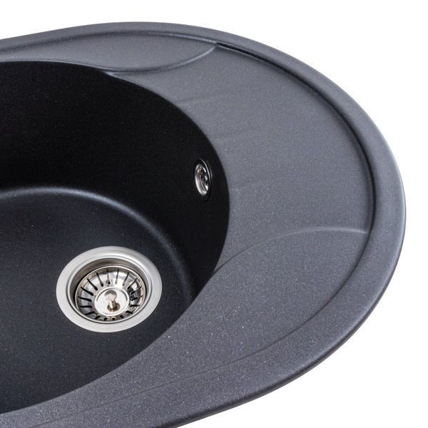 Гранітна мийка для кухні Platinum 5847 ONYX матовий Моріон 41622 фото