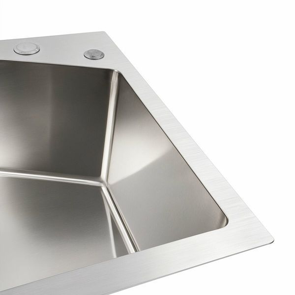 Мийка нержавійка Platinum Handmade 58*43B HSB (квадратний сифон 3,0/1,0) 37674 фото
